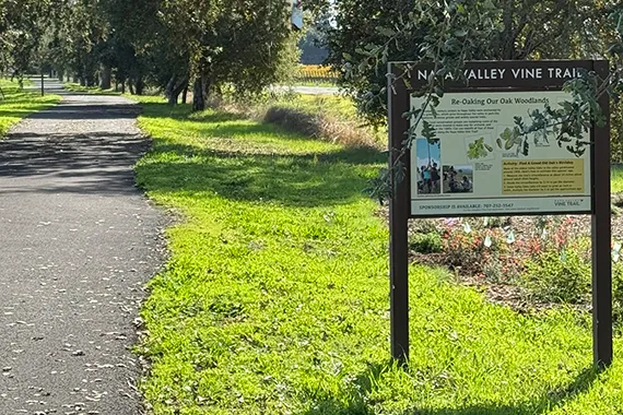 Education Sign on Napa Valley Vine Trail